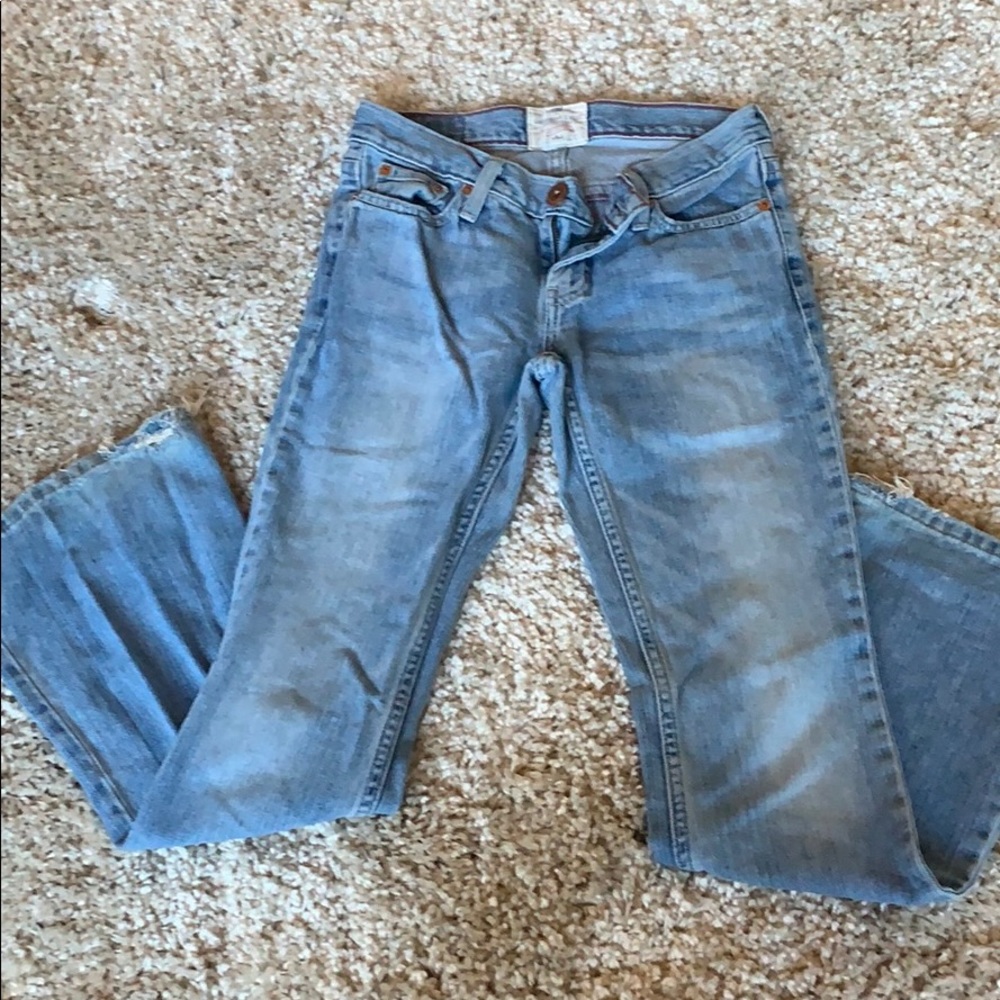 Size 0 short flare hipster American Eagle jeans
